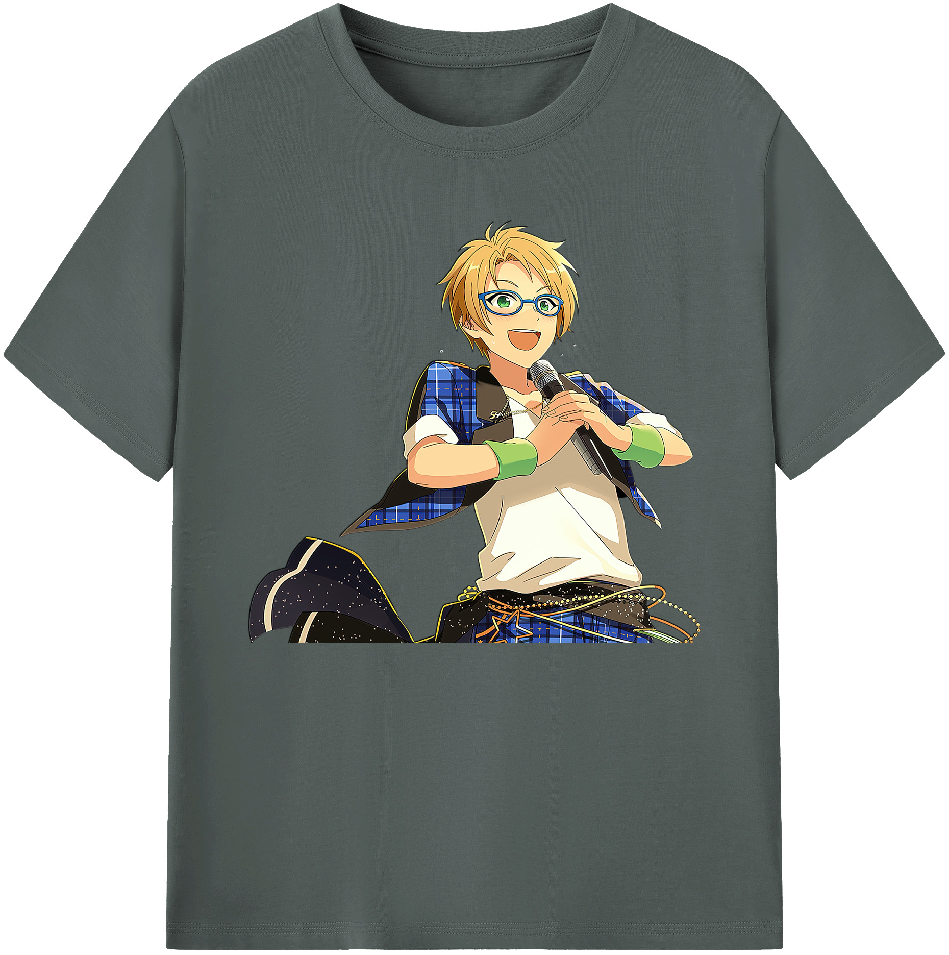 （画像用） あんさんぶるスターズ! Ensemble Stars 綿100％ メンズ半袖Tシャツ｜肌触りやわらか＆通気性
